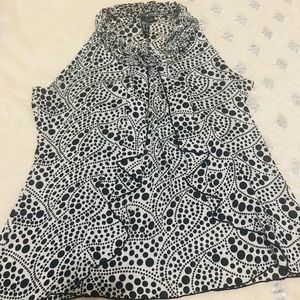 Dotted black and white blouse